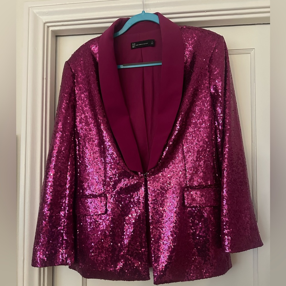 Pink sequin blazer!